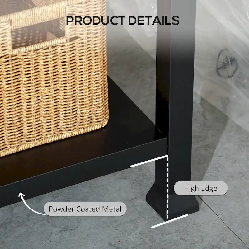 Three-Shelf Outdoor Grill Cart with Stainless Steel Tabletop and Side Handle Multifunctional Pizza Oven Stand