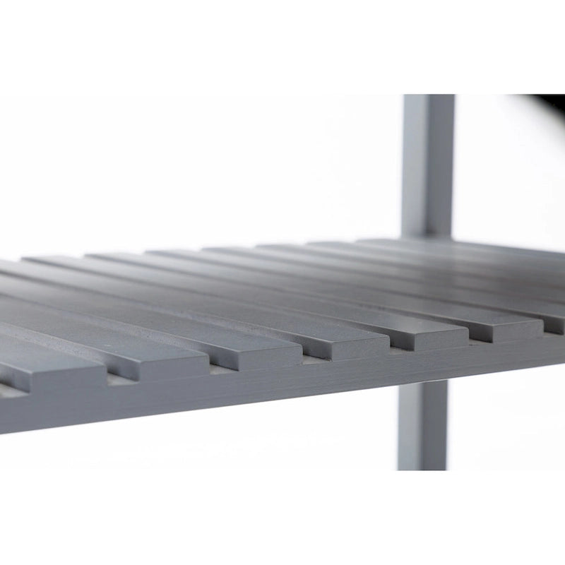 Rolling Kitchen Cart with Stainless Steel Top and Storage Shelves