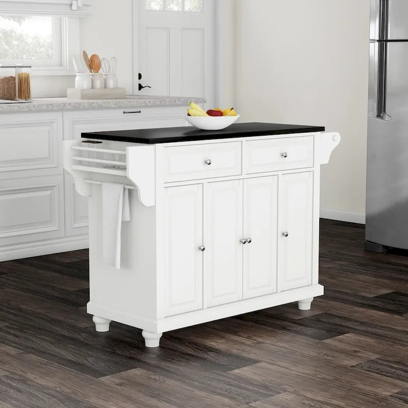 Crosley Cambridge Granite Top Full Size Kitchen Island/Cart - 18d x 51.5w x 36h