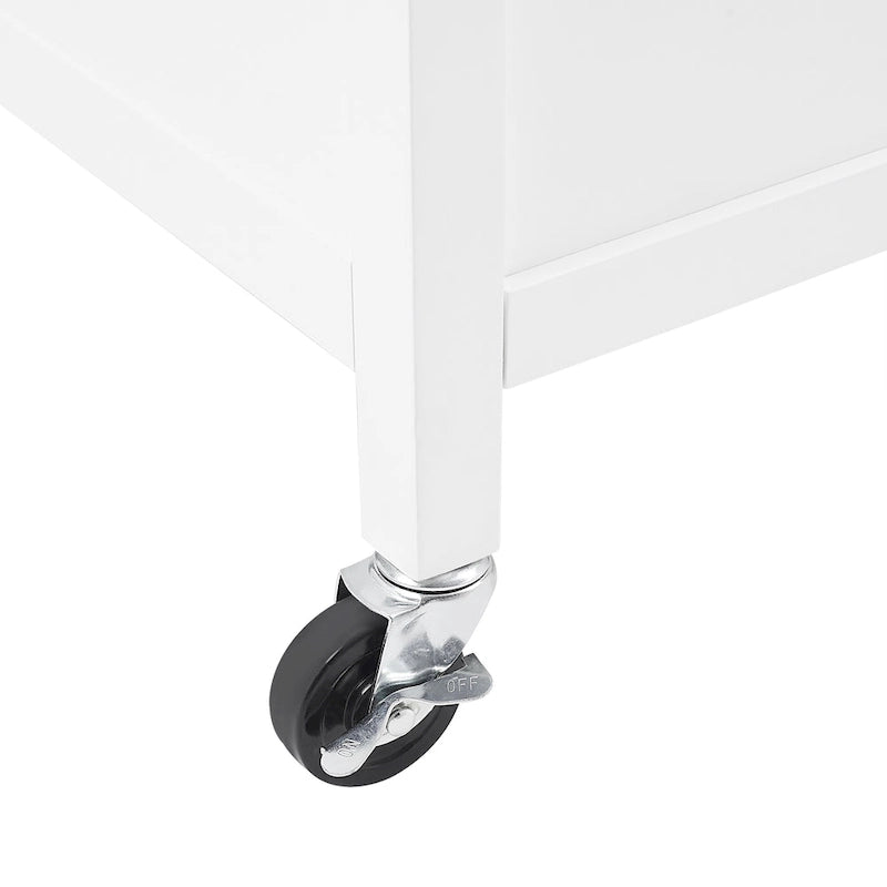 Stainless Steel Top Kitchen Island Cart with Drawers and Cabinet