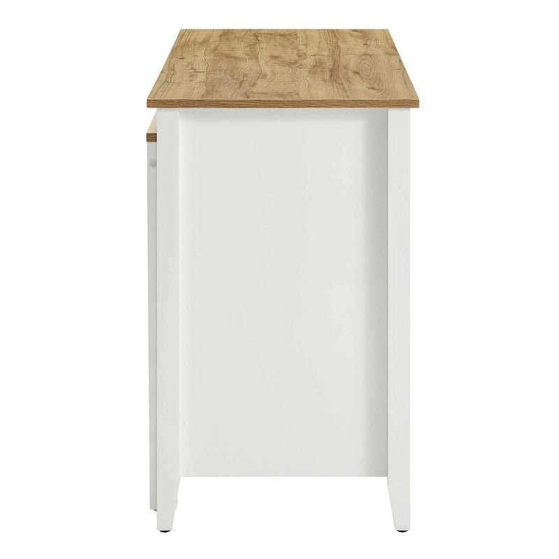 Kitchen Island with Butcher Block Countertop and Storage Drawers