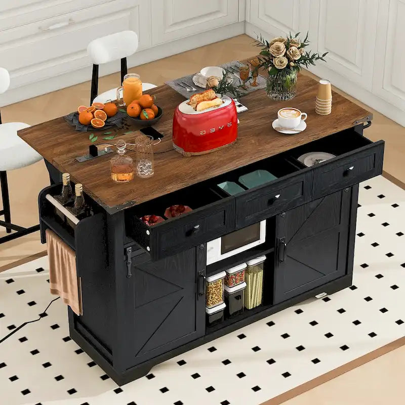 Rolling Kitchen Cart on Wheels for Home Kitchen and Dining Room