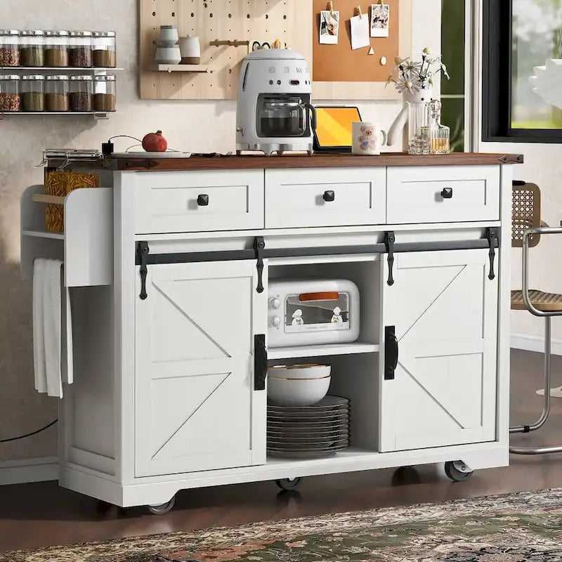 Rolling Kitchen Cart on Wheels for Home Kitchen and Dining Room