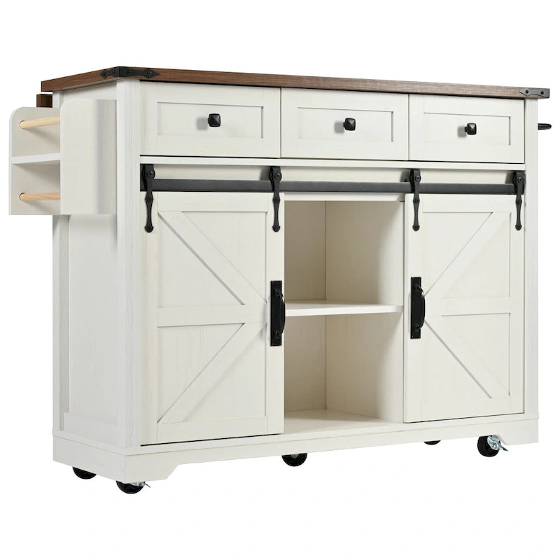 Rolling Kitchen Cart on Wheels for Home Kitchen and Dining Room