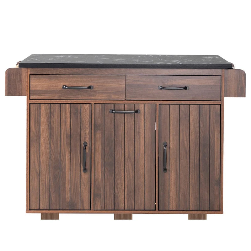 Kitchen Island with Trash Can Storage Cabinet