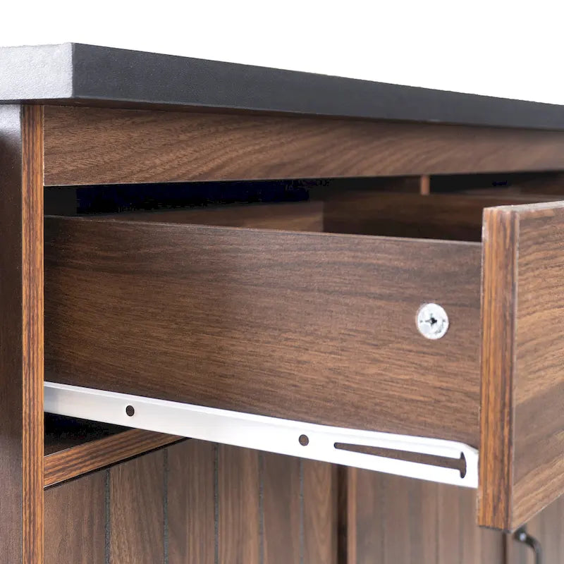 Kitchen Island with Trash Can Storage Cabinet