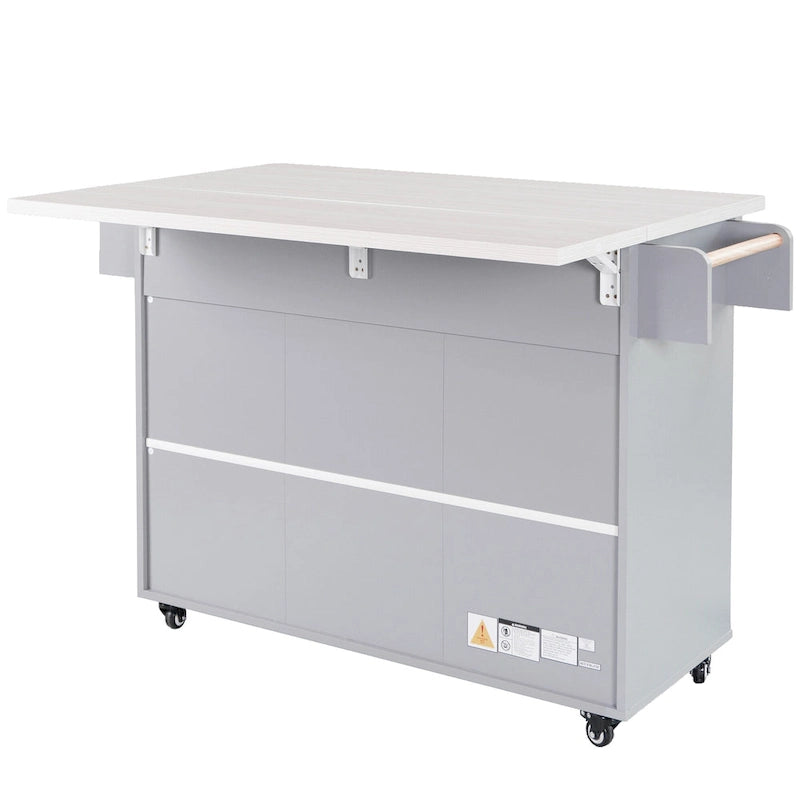 Kitchen Island with Trash Can Storage Cabinet