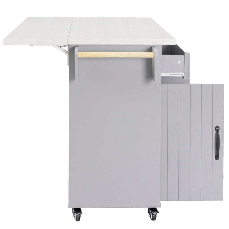 Kitchen Island with Trash Can Storage Cabinet