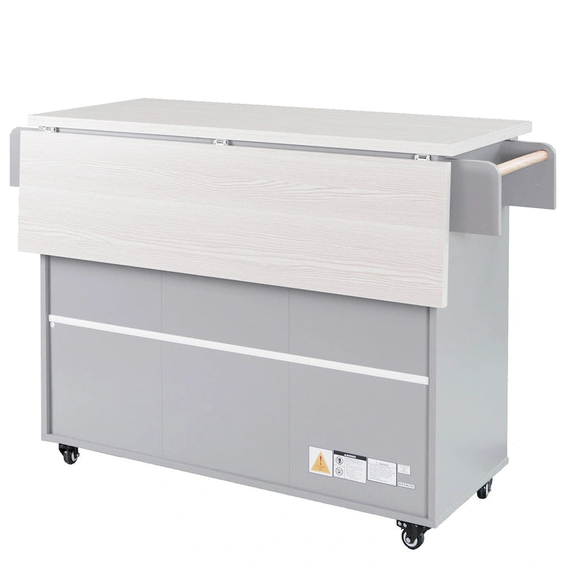 Kitchen Island with Trash Can Storage Cabinet