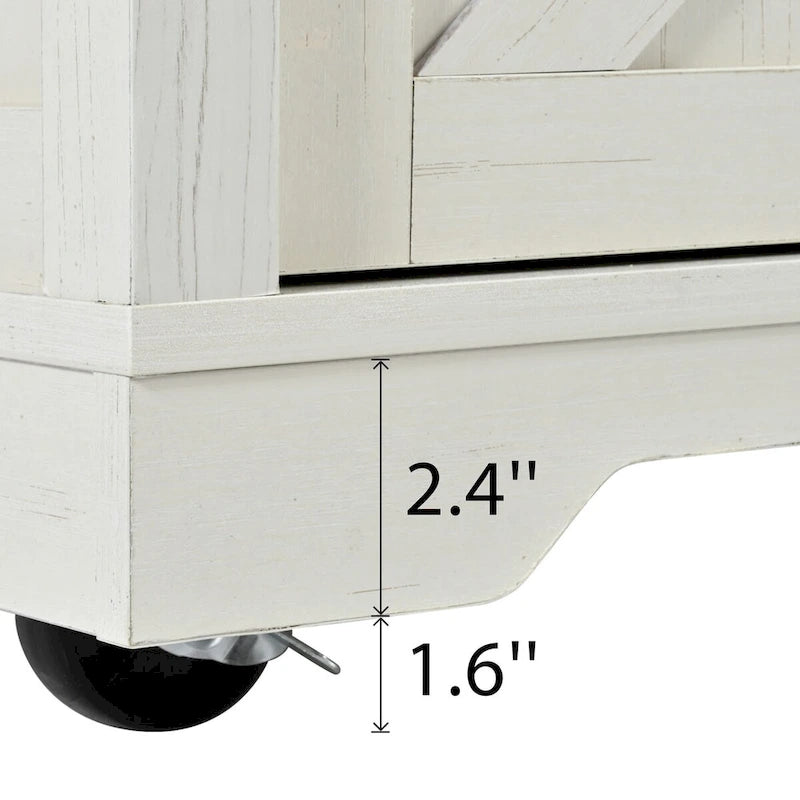 Farmhouse Kitchen Island with Power Outlet