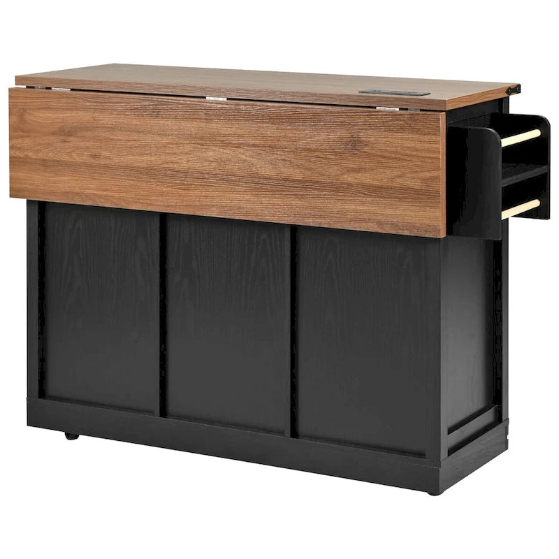 Farmhouse Kitchen Island with Power Outlet